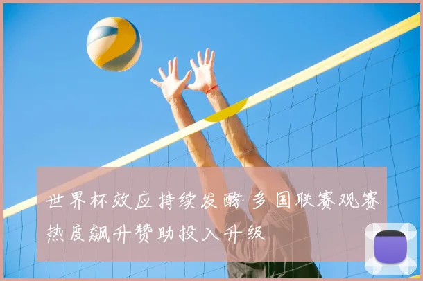 世界杯效应持续发酵 多国联赛观赛热度飙升赞助投入升级